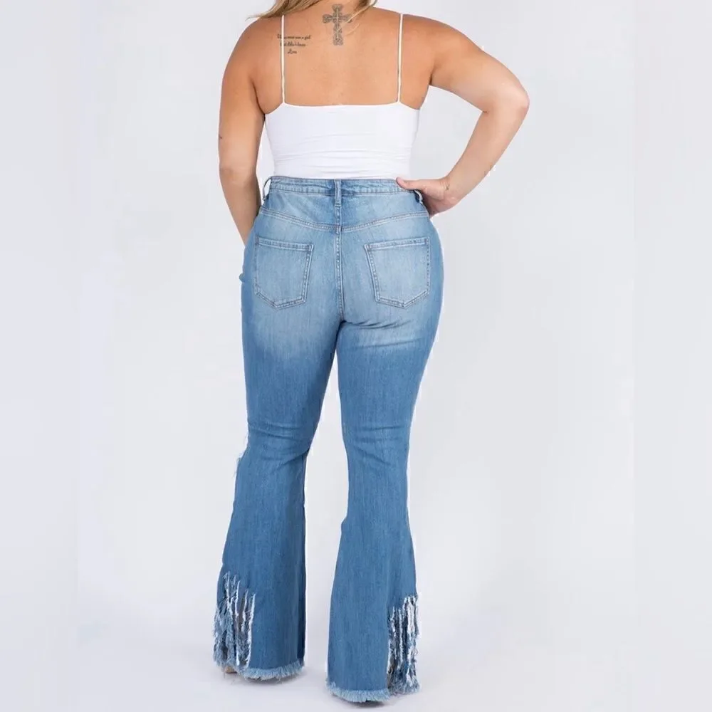 Plus Size Distressed Jeans- NWT